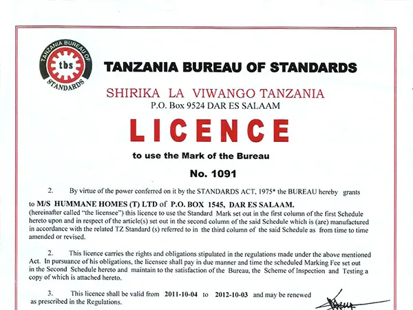 TANZANIA BUREAU OF STANDARDS